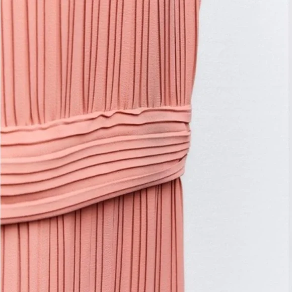 Zara rose colored halter jumpsuit size L new with tags - Picture 3 of 6